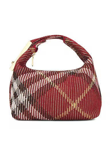 Mini Check Knit Bag Rust