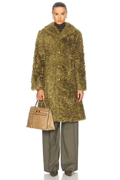 Button Front Long Coat Acre