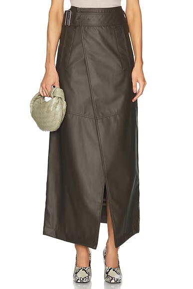 Front Slit Midi Skirt Bramble