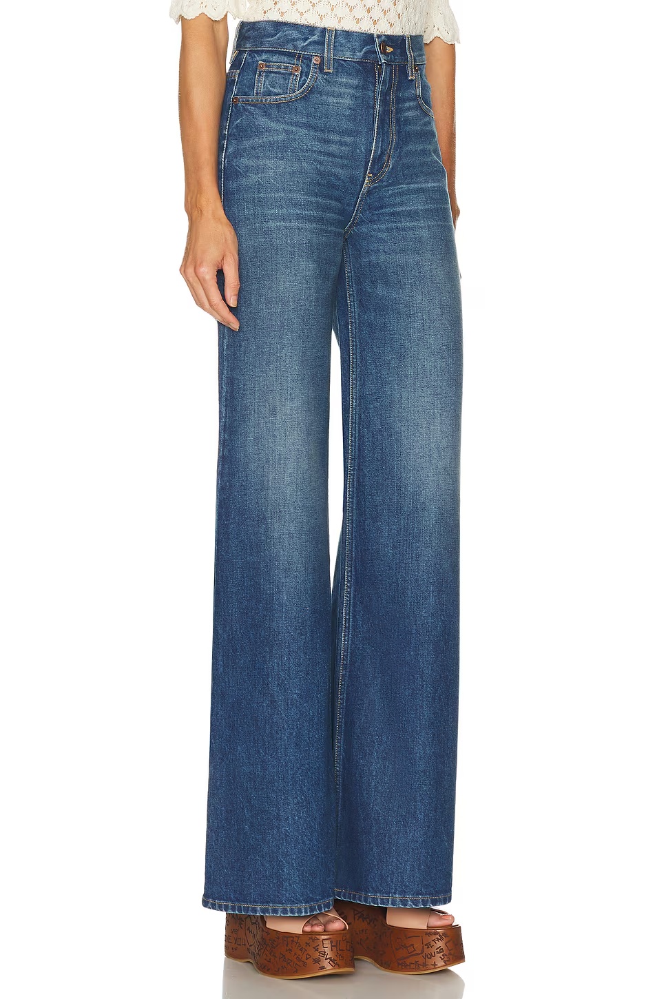 Wide Leg Hazy Blue