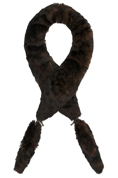 Chain Tail Scarf Bold Brown