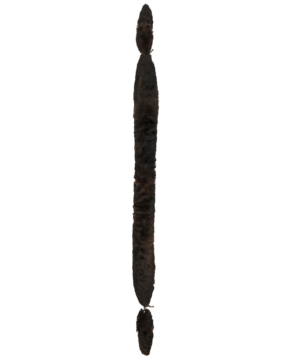 Chain Tail Scarf Bold Brown