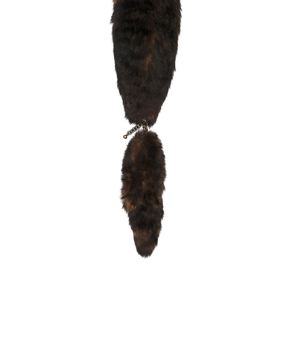 Chain Tail Scarf Bold Brown