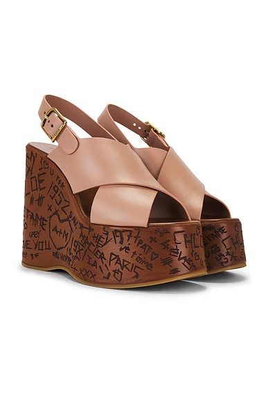 Maxime Wedge Sandal Blush Pink