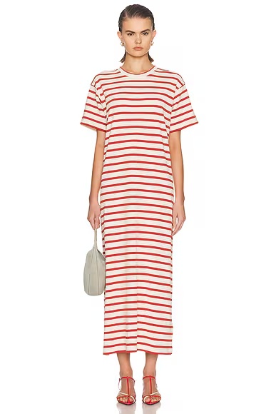Short Sleeve Maxi Dress Red