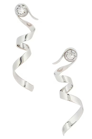 Ribbon Earrings Silver