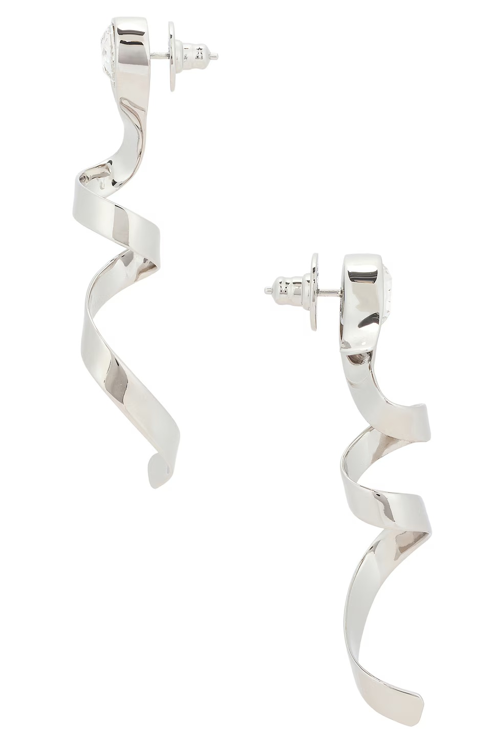 Ribbon Earrings Silver