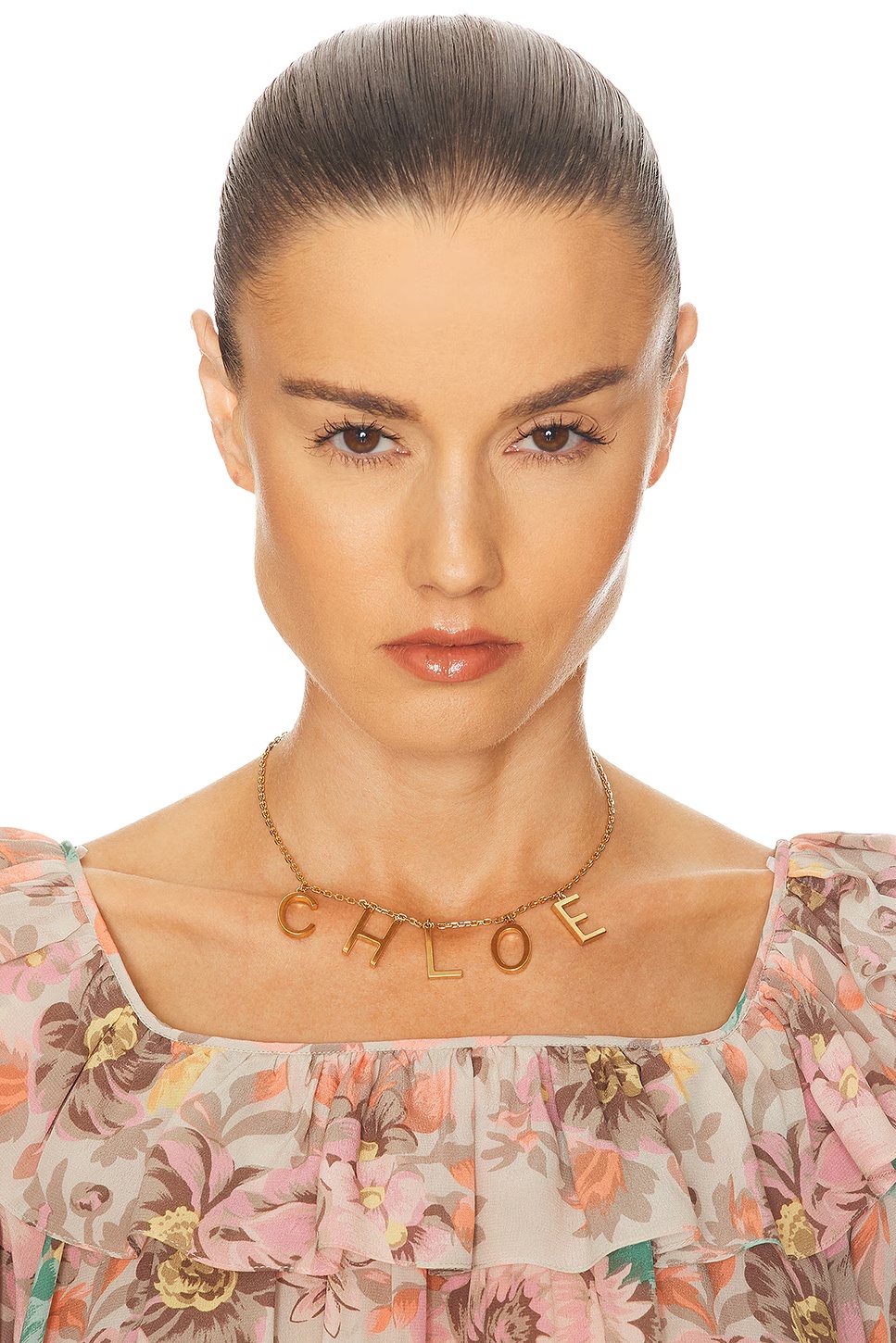 Letters Necklace Vintage Gold