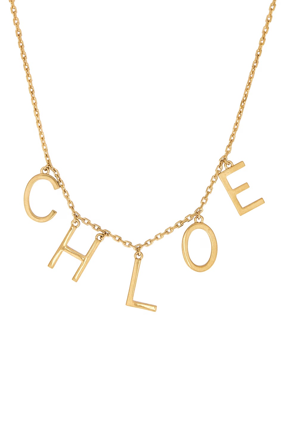 Letters Necklace Vintage Gold