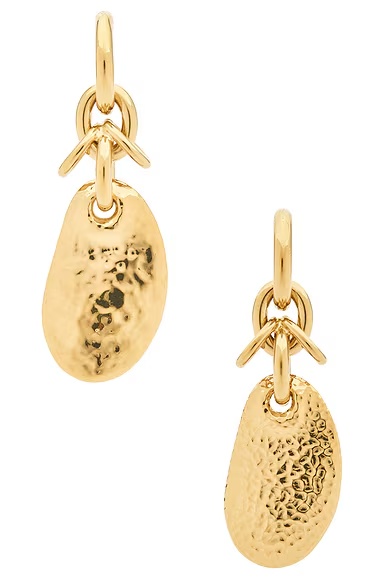 Pendant Earrings Vintage Gold