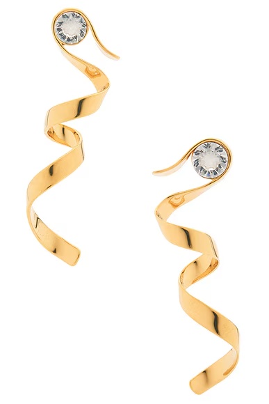 Ribbon Earrings Gold