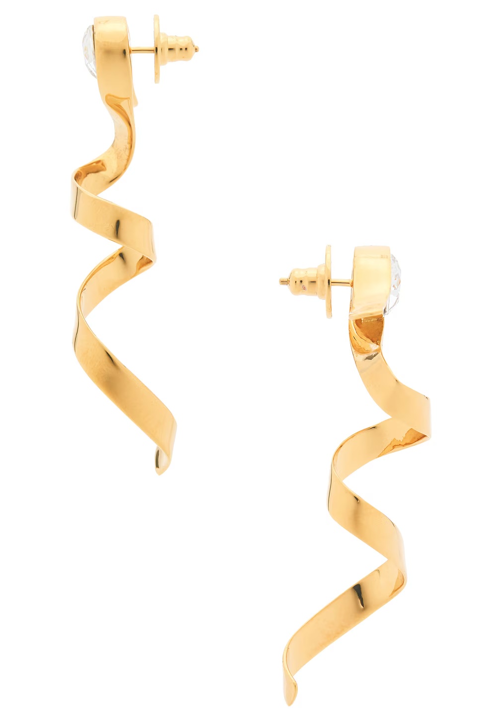 Ribbon Earrings Gold