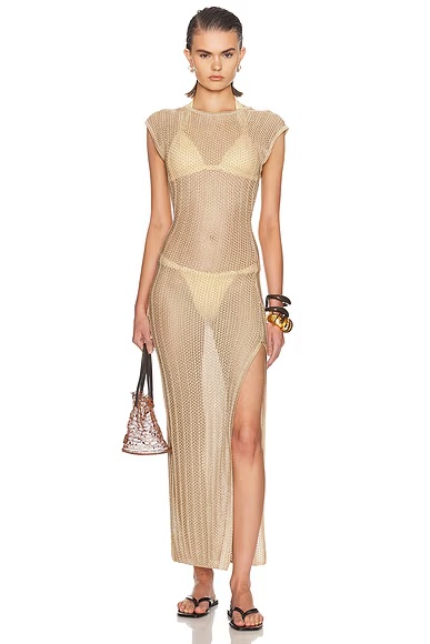 Nell Dress Metallic Gold