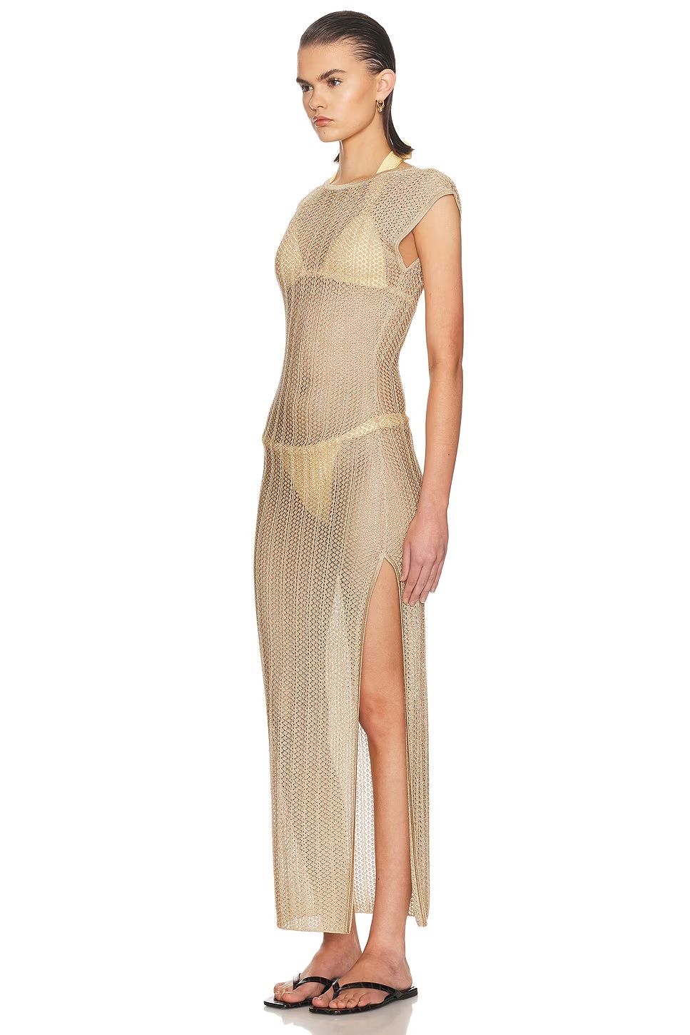 Nell Dress Metallic Gold