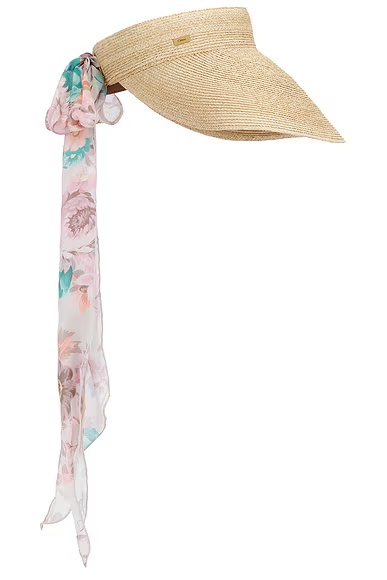 Raffia Visor Straw Beige