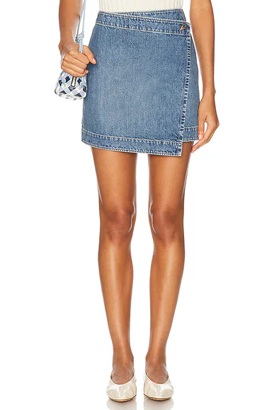 Wrap Skirt Mid Blue