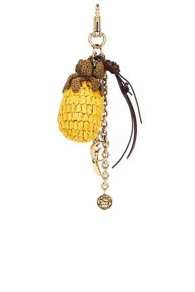 Pineapple Symbols Keychain Sunset Yellow