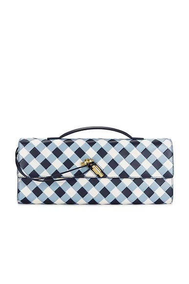 Andiamo Clutch Abyss, Ice White, & Muse Brass