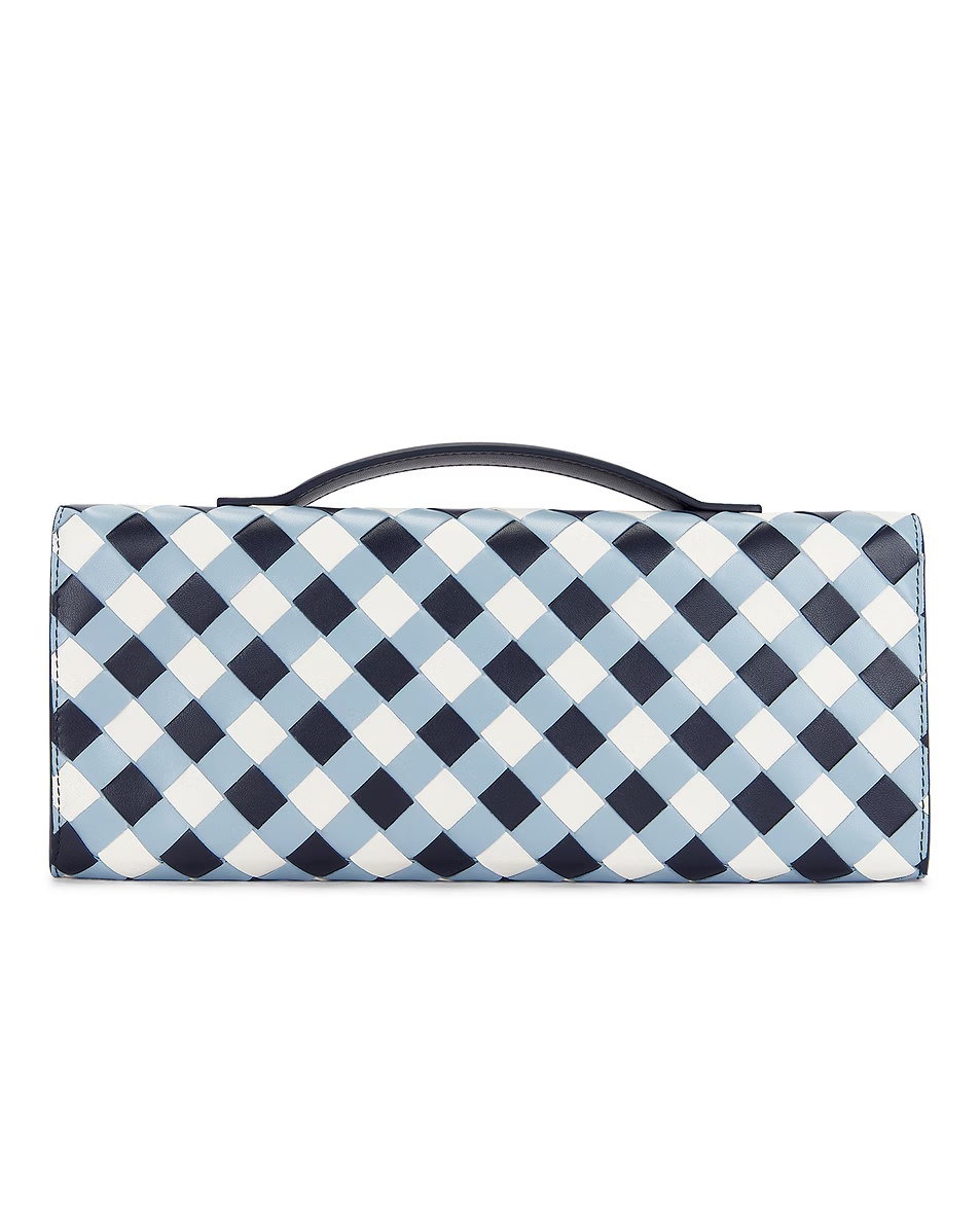 Andiamo Clutch Abyss, Ice White, & Muse Brass