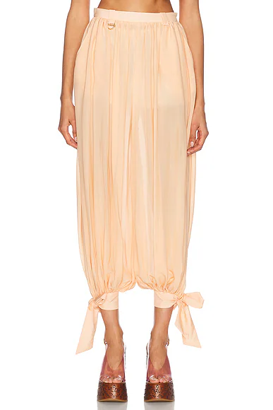 Ribbon Tied Trouser Apricot Pink