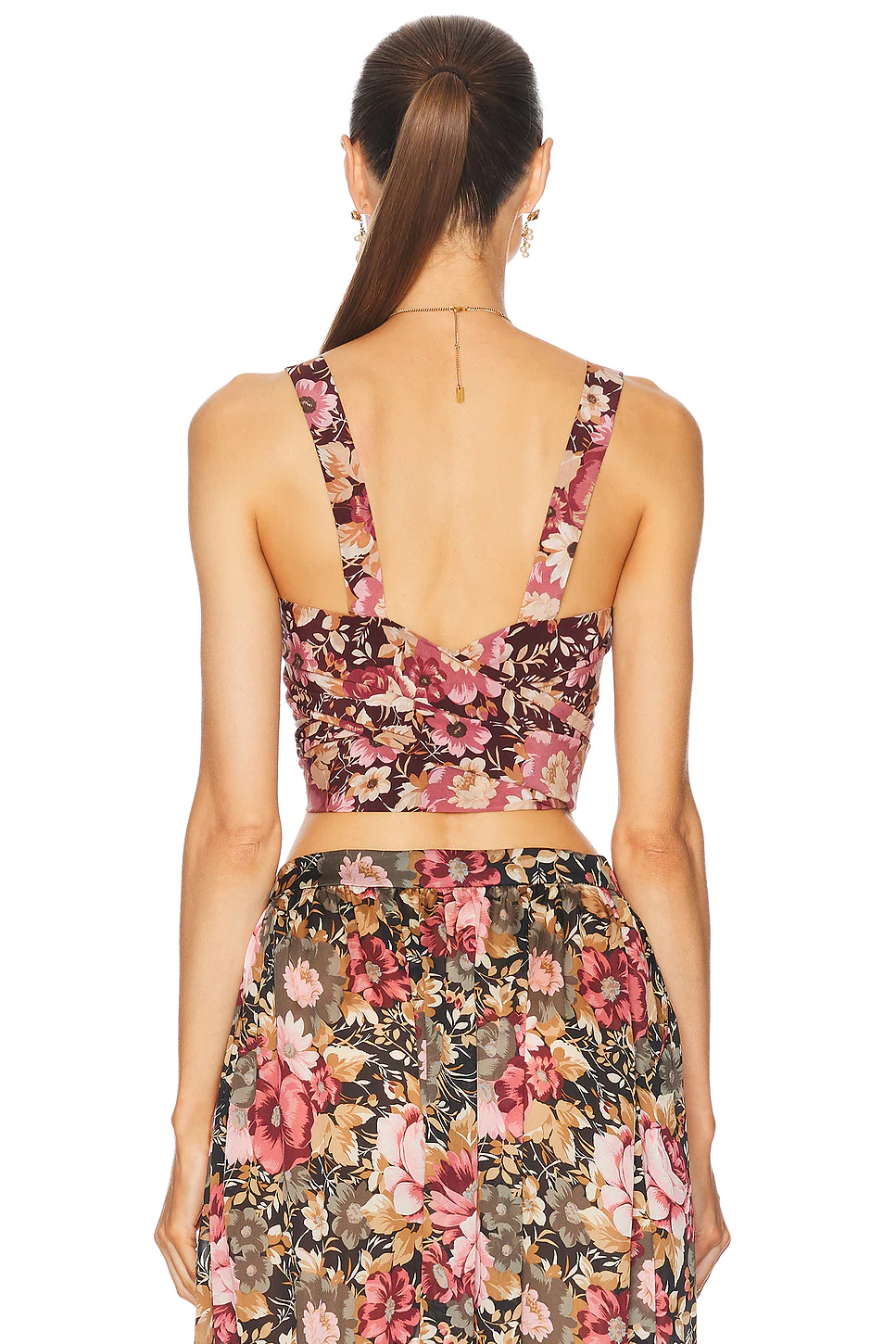 Tie Front Tank Top Maroon Pink