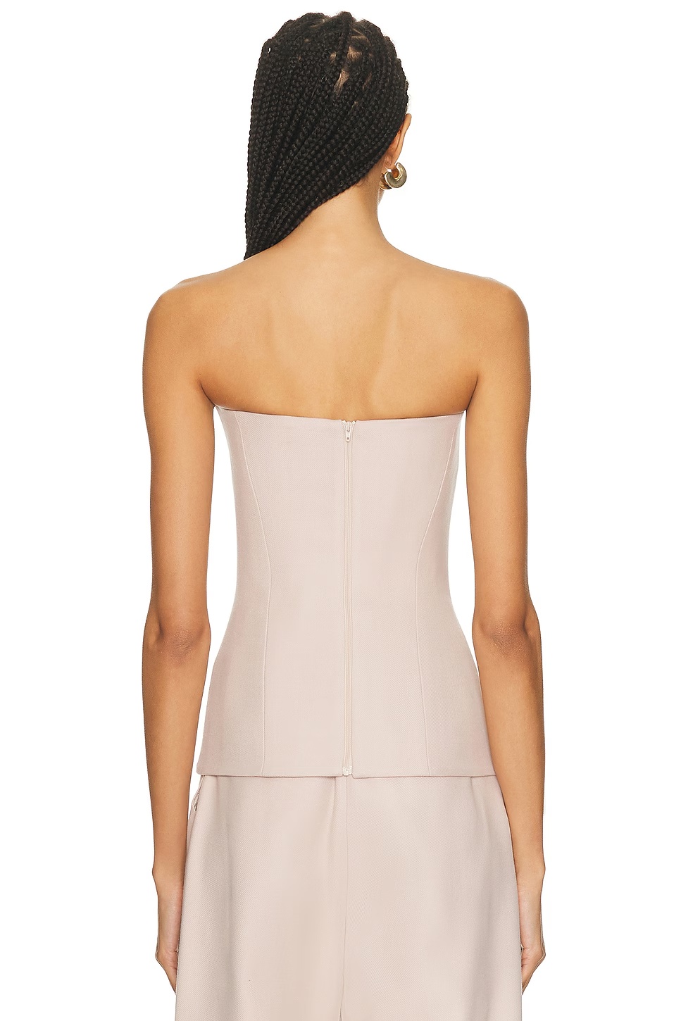 Longline Cupped Corset Top Sepia
