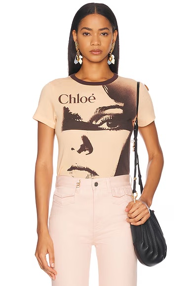 Portrait Print Tee Tender Orange