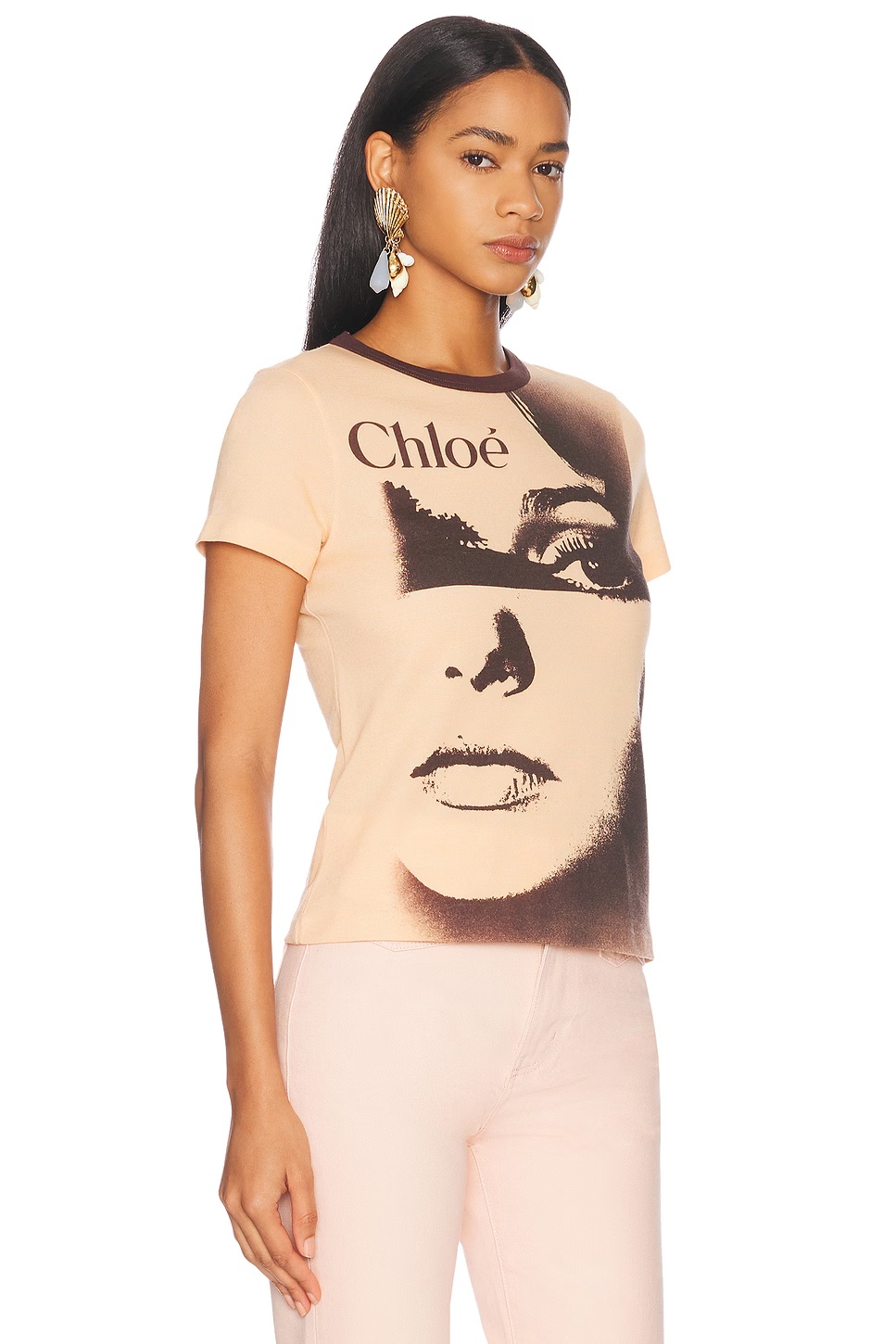 Portrait Print Tee Tender Orange