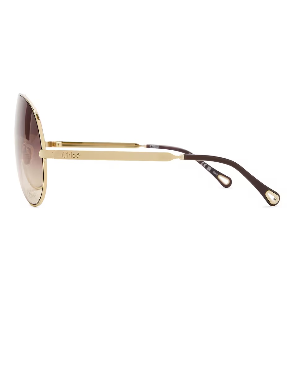 Aly Sunglasses Gold & Brown