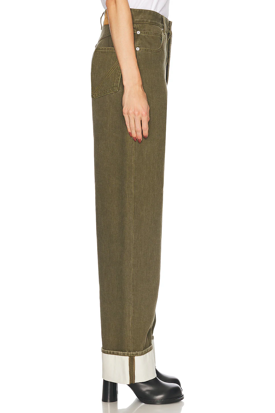 Wide Leg Jeans Caper Stone Washed