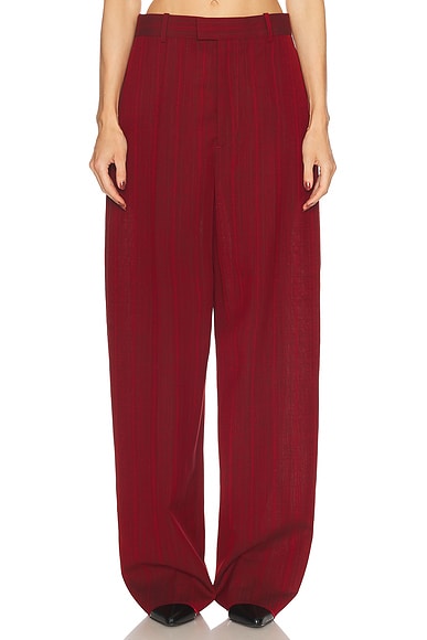 Flare Trouser Red & Grey Melange
