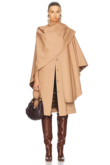 Cotton Gabardine Coat Cheek