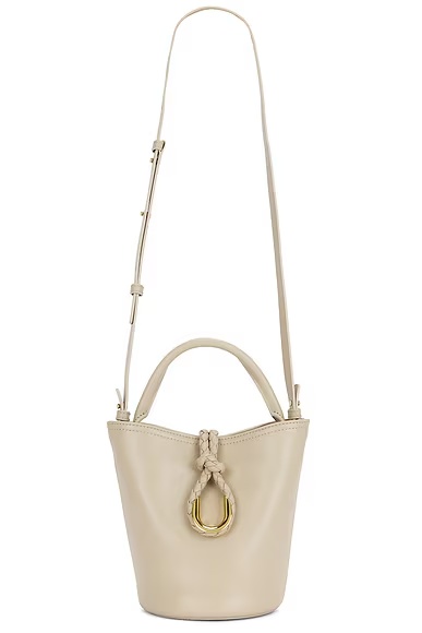 Small Liberta Bucket Bag Ecru & Muse Brass
