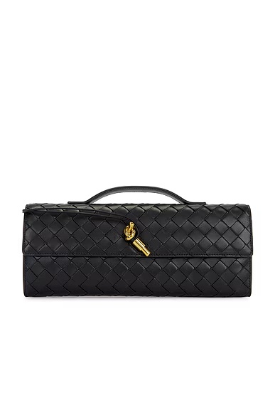 Andiamo Long Clutch Black & Muse Brass