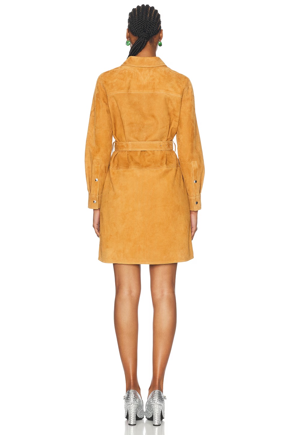 Leather Belted Dress Peanut Butter