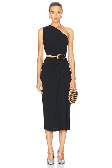 One Shoulder Dress Black