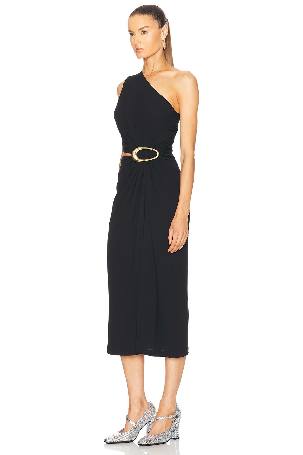 One Shoulder Dress Black
