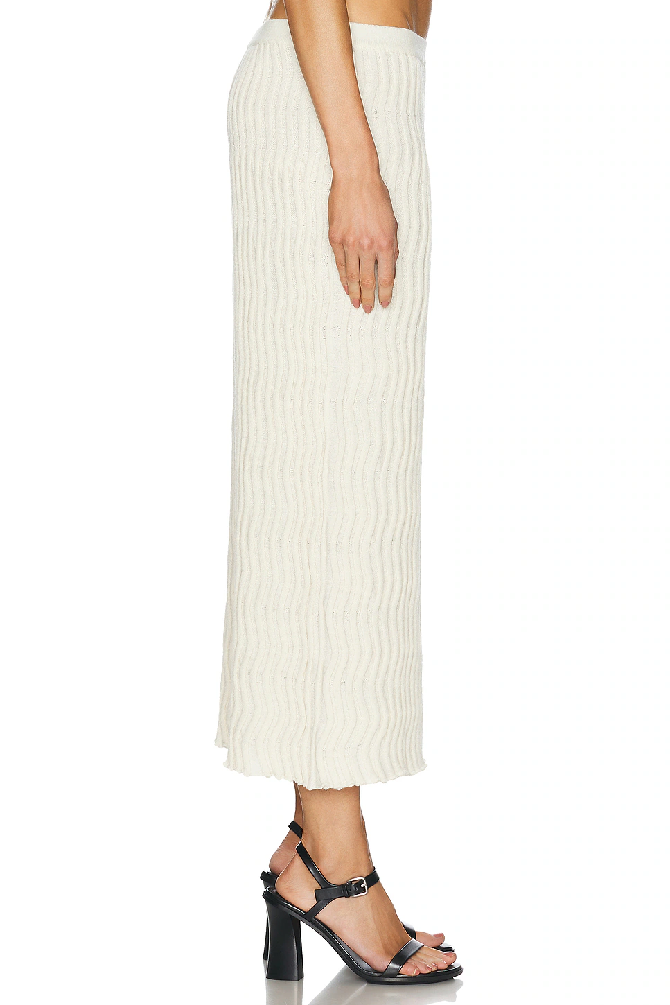 Rib Knit Midi Skirt String