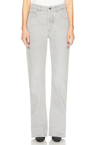 Flare Leg Jeans Light Grey