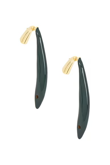 Dangle Earrings Dark Green