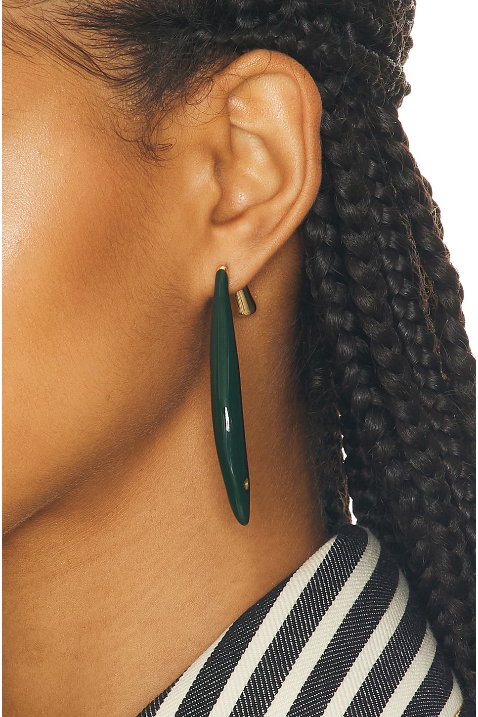 Dangle Earrings Dark Green