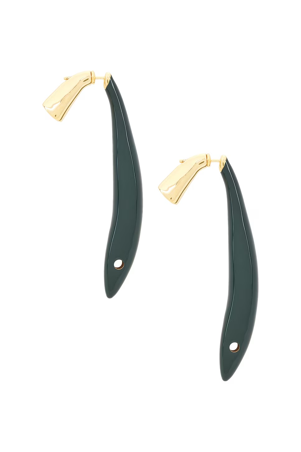 Dangle Earrings Dark Green