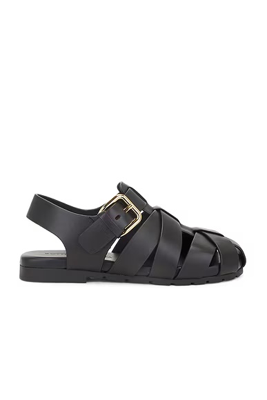Alfie Flat Sandal Black