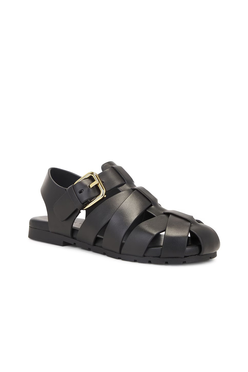 Alfie Flat Sandal Black