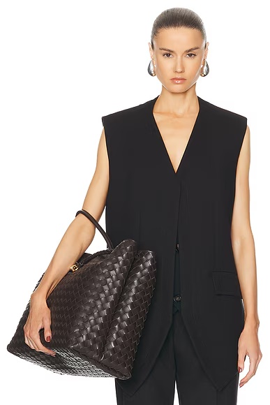 Blazer Vest Fondant & Black