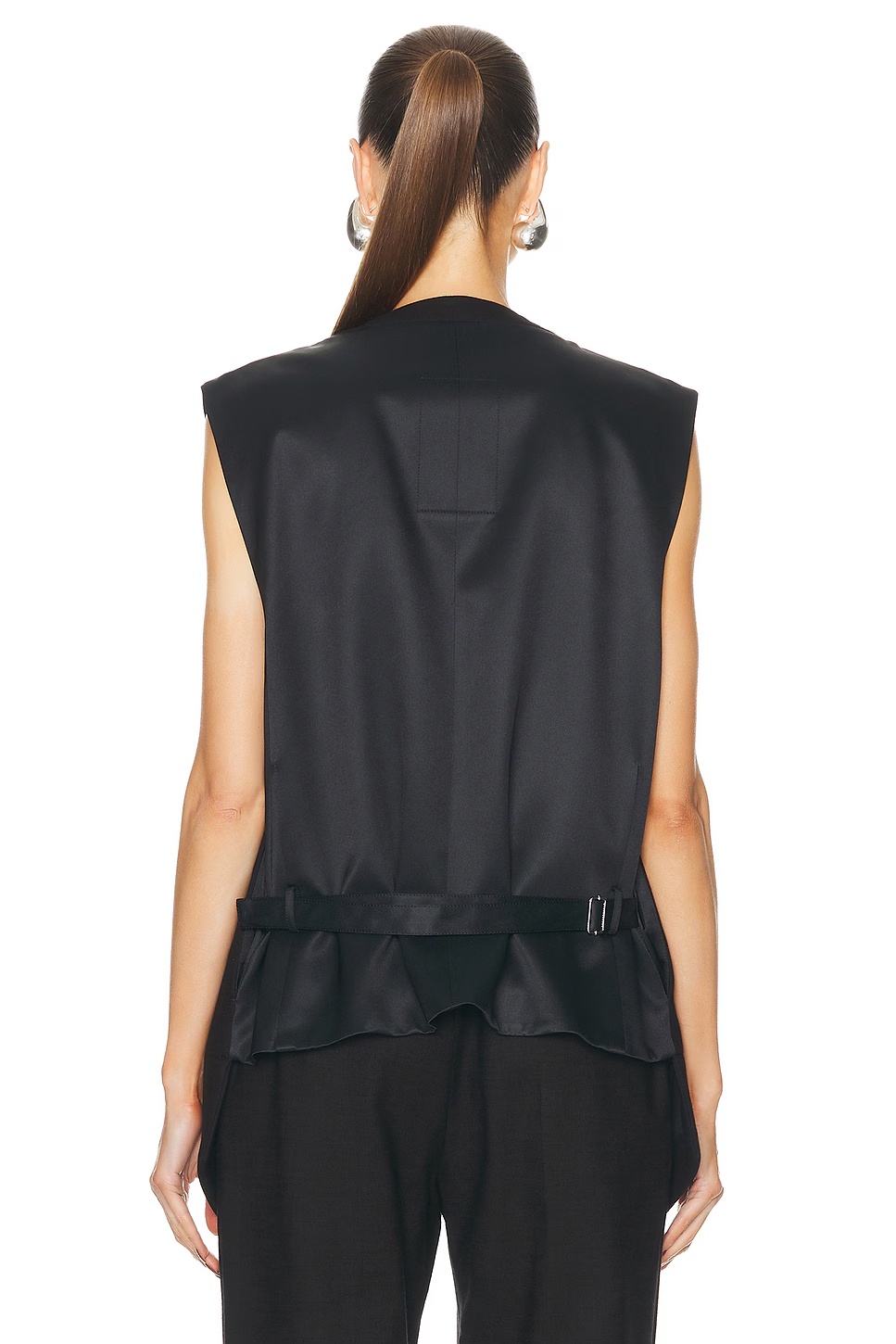 Blazer Vest Fondant & Black