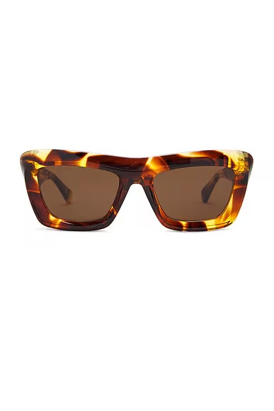 Scoop Rectangular Sunglasses Havana & Brown