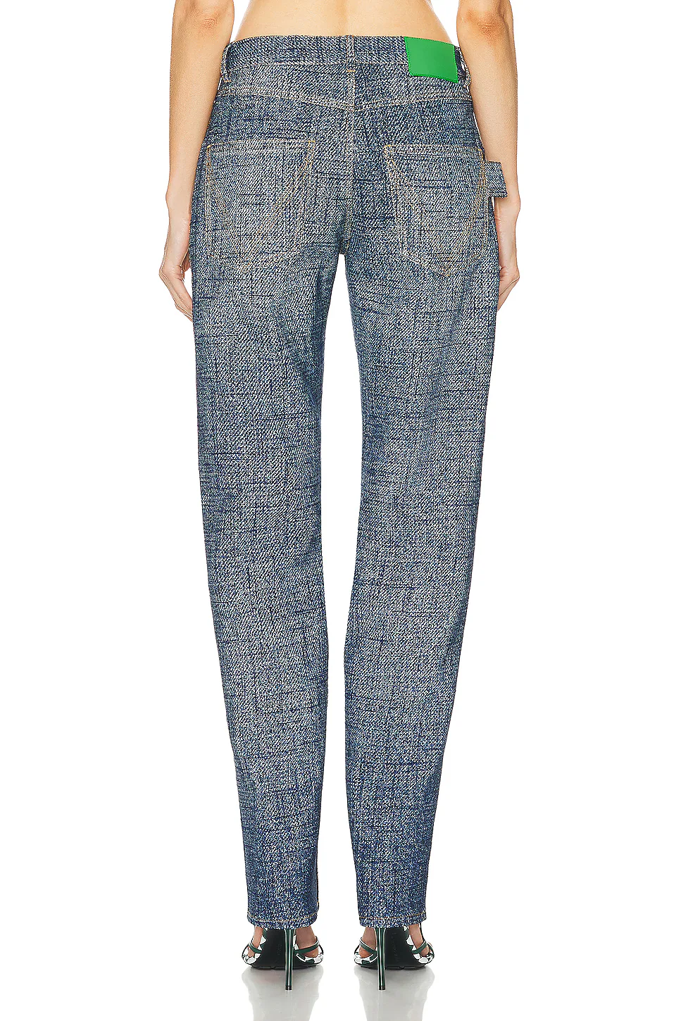Straight Leg Jeans Indigo & White