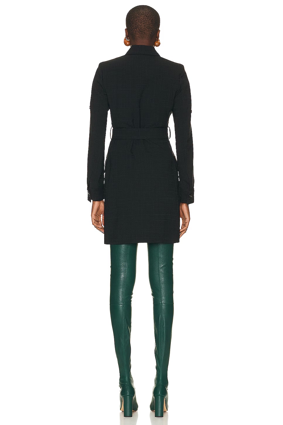 Criss Cross Viscose Silk Dress Black