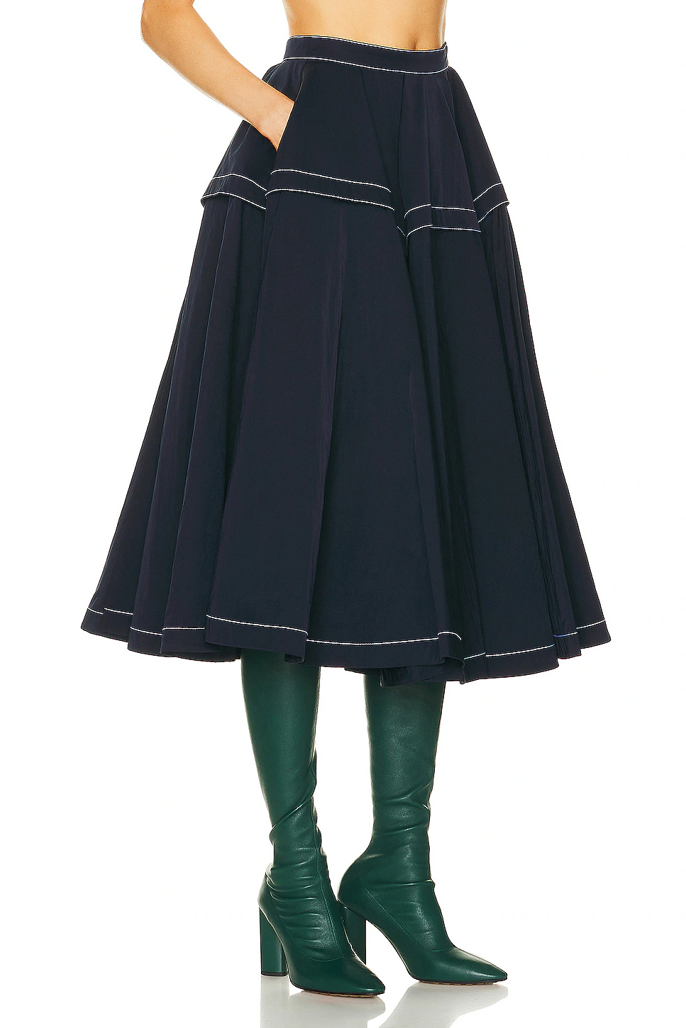 Tech Nylon Skirt Navy
